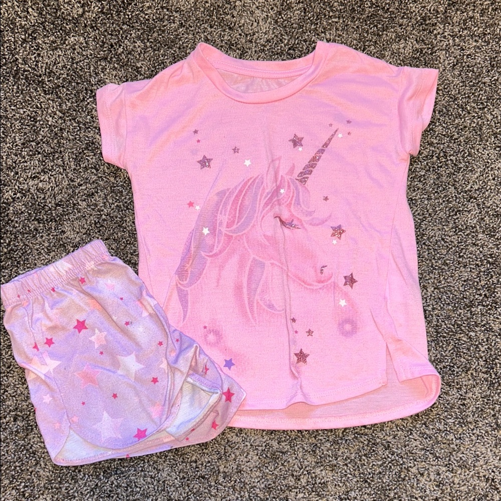 Wonder Nation Pink Unicorn Pajama Set